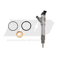 KIT DE LIGAS EXTERNAS - ID-56 - PARA INYECTOR SILVERADO 2500 3500 CHEVROLET, SIERRA 2500 3500 GMC, 6.6 DURAMAX, 2003-2010 - 0445120027 / 0445120082
