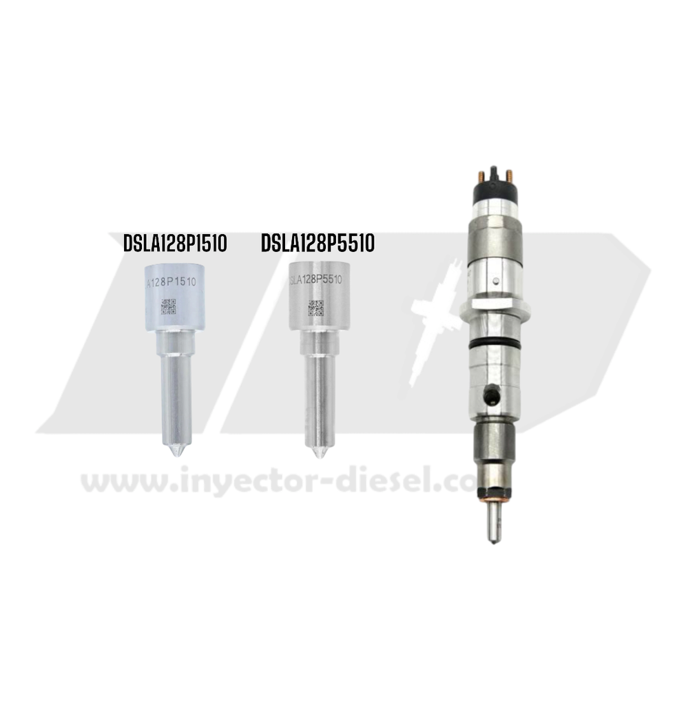 TOBERA - DSLA128P1510 / DSLA128P5510 - PARA INYECTOR CUMMINS - 4.5, 6.7 QSB, KOMATSU - 0445120059 / 231